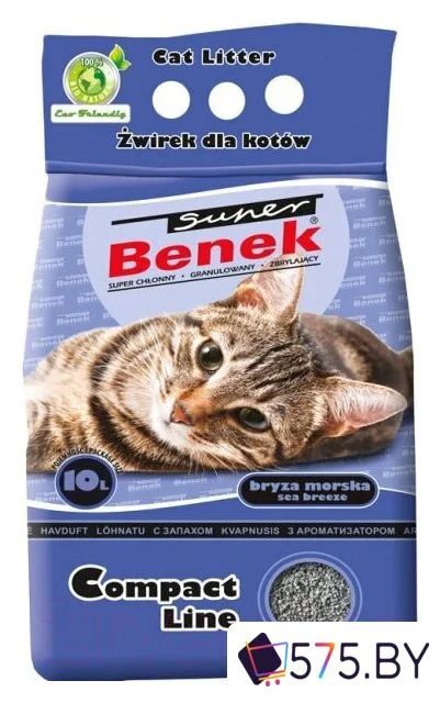 Наполнитель для туалета Super Benek Compact Sea Breeze 10 л в магазине 575.by