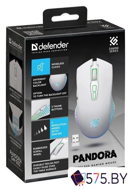 Игровая мышь Defender Pandora GM-502 (белый) в магазине 575.by