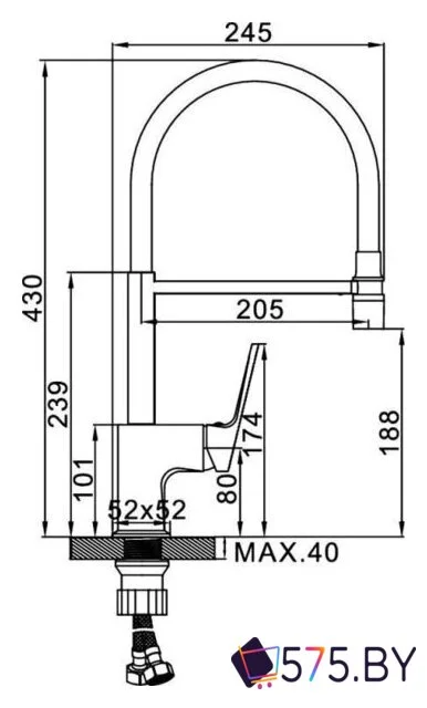 Смеситель Ledeme L4092D-12 в магазине 575.by