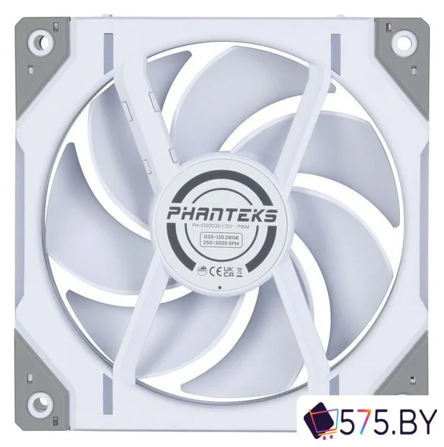 Вентилятор для корпуса Phanteks D30-120 D-RGB Regular White PH-F120D30_DRGB_PWM_WT01 в магазине 575.by