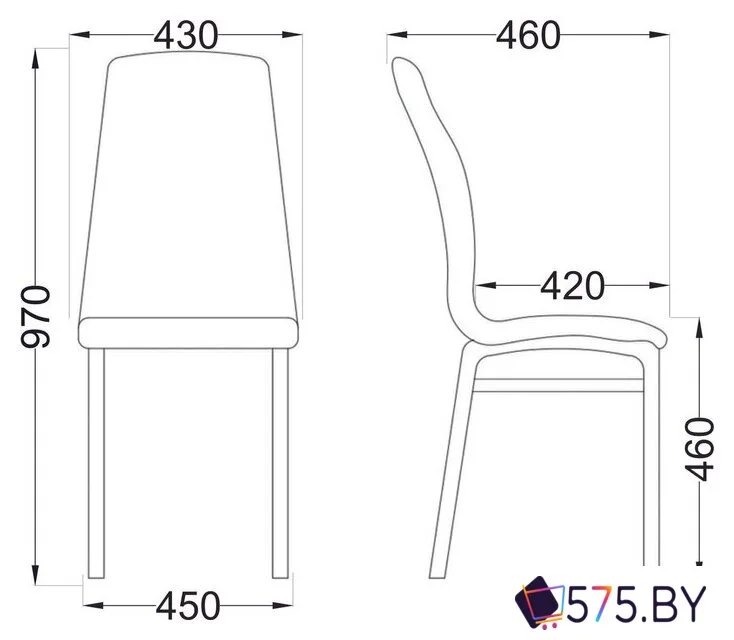 Стул AksHome Adele (белый APU 002/хром) в магазине 575.by