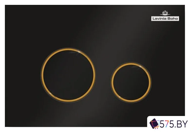 Панель смыва Lavinia Boho Relfix 38050803 (матовый черный/золотой глянец) в магазине 575.by