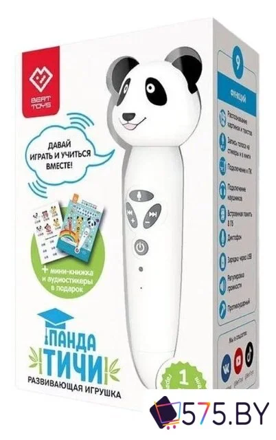 Интерактивная игрушка Bert Toys Панда Тичи 4630017947362 (белый) в магазине 575.by