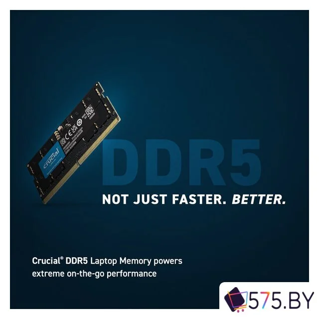 Оперативная память Crucial 16ГБ DDR5 SODIMM 4800МГц CB16GS4800 в магазине 575.by