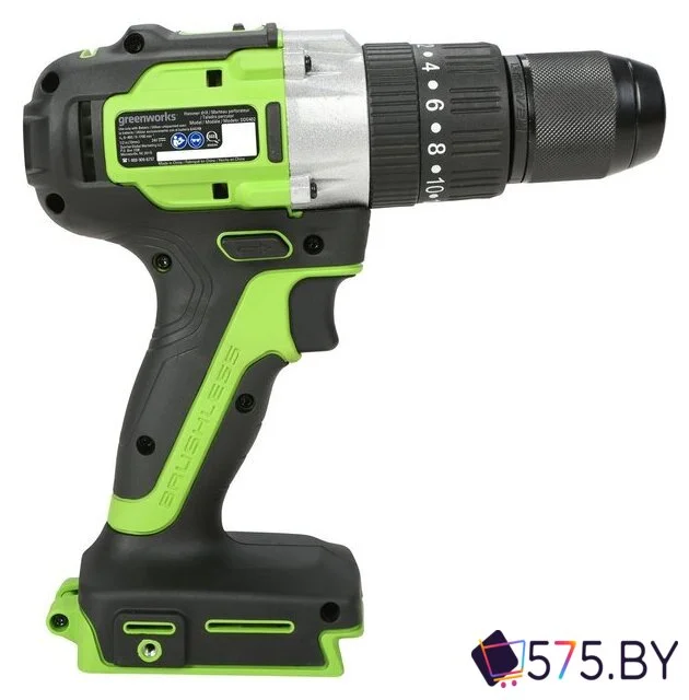 Ударная дрель-шуруповерт Greenworks GD24DD60 3704107CUB (с 1-им АКБ) в магазине 575.by
