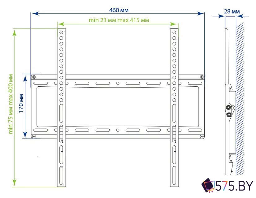 Кронштейн для телевизора Kromax IDEAL-4 (белый) в магазине 575.by