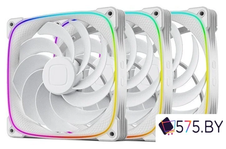 Комплект вентиляторов для корпуса Geometric Future Squama 2503R-14 Triple Pack (белый) в магазине 575.by
