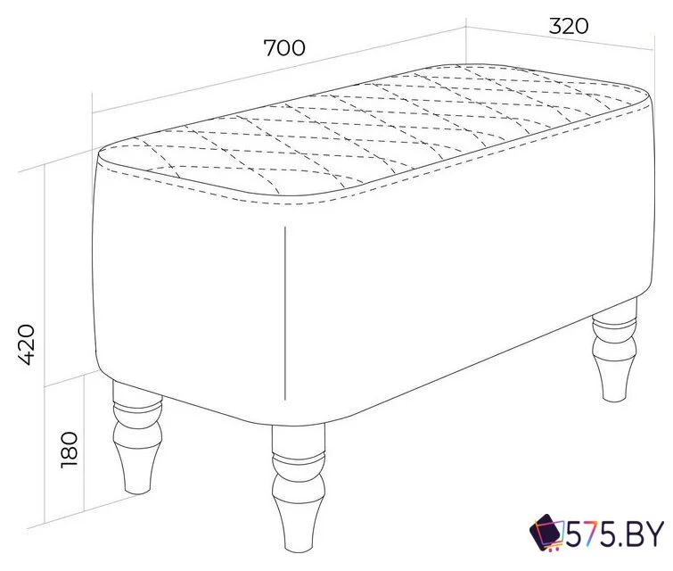Банкетка MONOFIX Буно (красный) в магазине 575.by