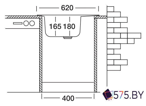 Кухонная мойка Kromevye Bianсa EC 305 D в магазине 575.by