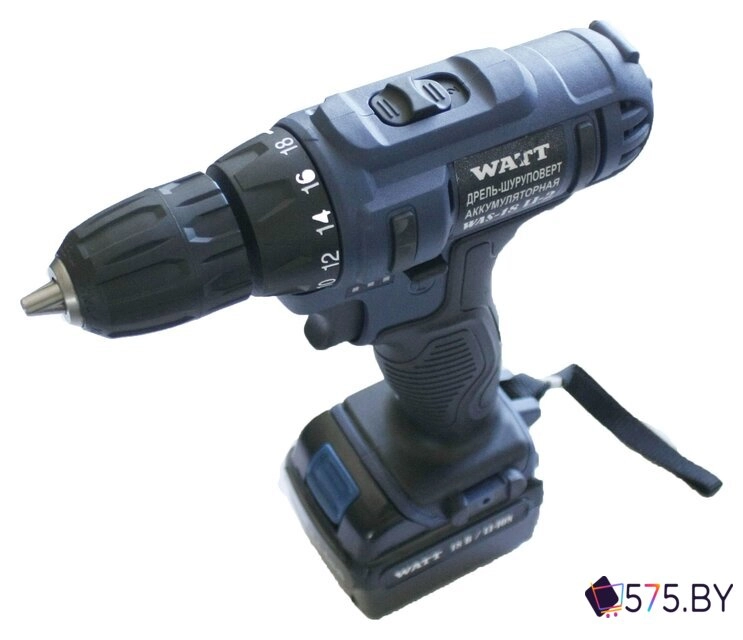 Дрель-шуруповерт WATT WAS-18 Li-2 1.018.031.12 (с 2-мя АКБ, кейс) в магазине 575.by