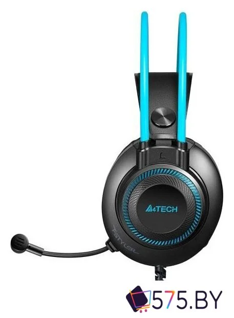 Наушники A4Tech Fstyler FH200U (черный/голубой) в магазине 575.by