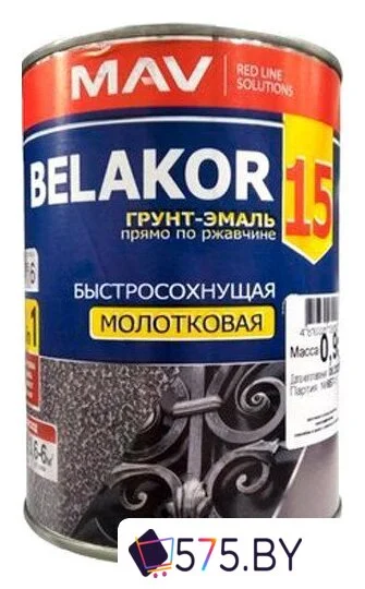 Грунт-эмаль MAV Belakor-15 молотковая 1 л (бронзовый) в магазине 575.by