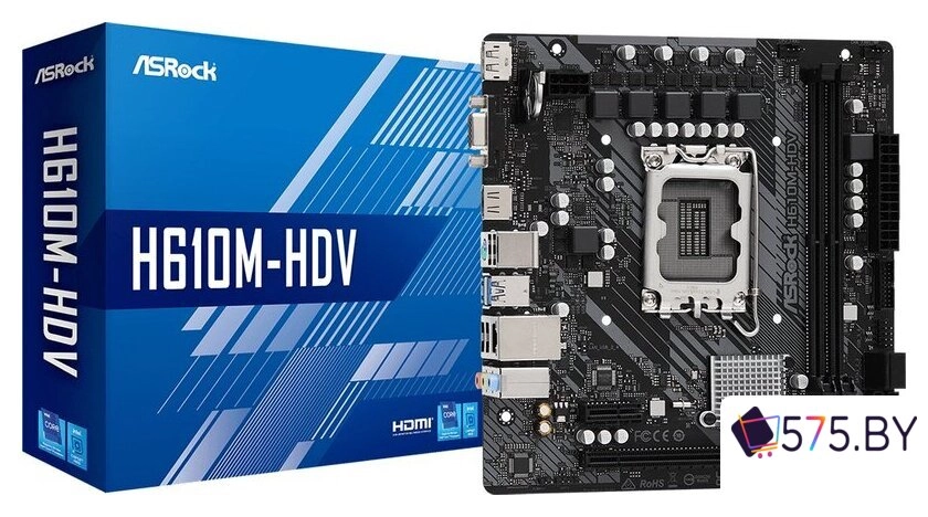 Материнская плата ASRock H610M-HDV в магазине 575.by