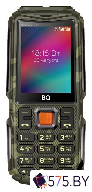 Кнопочный телефон BQ BQ-2410L Tank Power 4G (зеленый камуфляж)