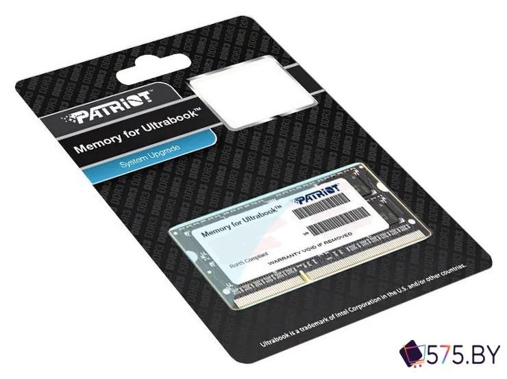 Оперативная память Patriot Memory for Ultrabook 4GB DDR3 SO-DIMM PC3-12800 (PSD34G1600L81S) в магазине 575.by