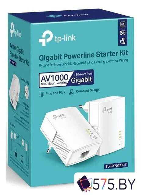 Комплект powerline-адаптеров TP-Link TL-PA7017 KIT в магазине 575.by