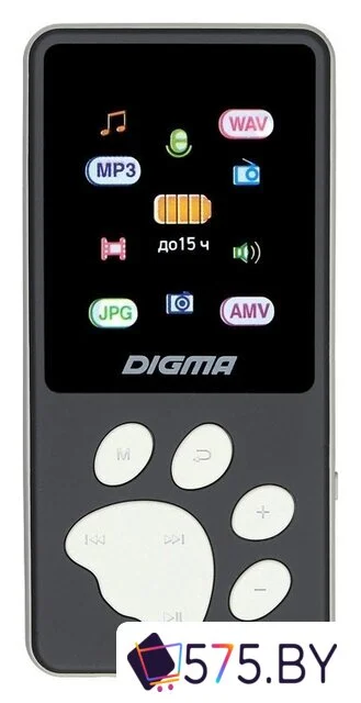 Плеер MP3 Digma S4 8GB (черный/серый) в магазине 575.by