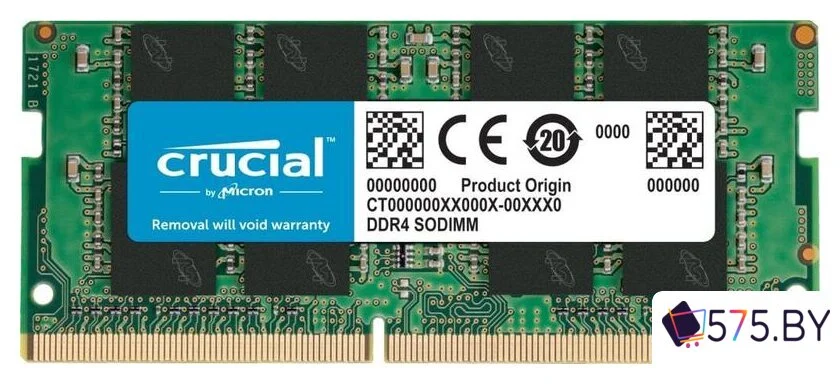 Оперативная память Crucial 8GB DDR4 SODIMM PC4-25600 CT8G4SFRA32A в магазине 575.by