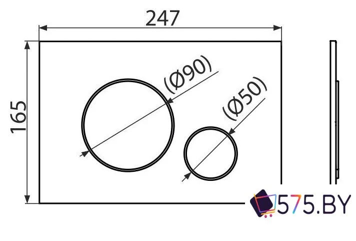 Панель смыва Alcaplast M671 (хром глянцевый) в магазине 575.by