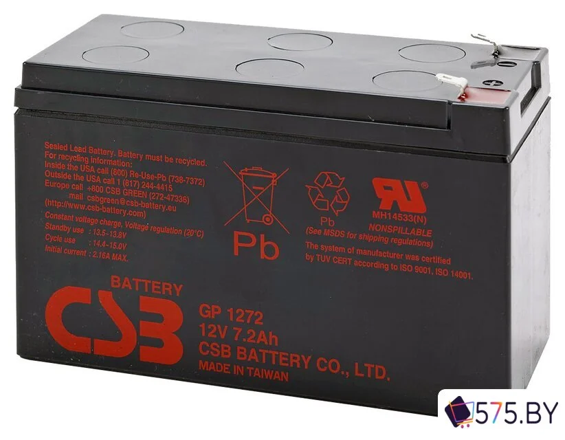 Аккумулятор для ИБП CSB Battery GP1272 F2 (12В/7.2 А·ч) в магазине 575.by