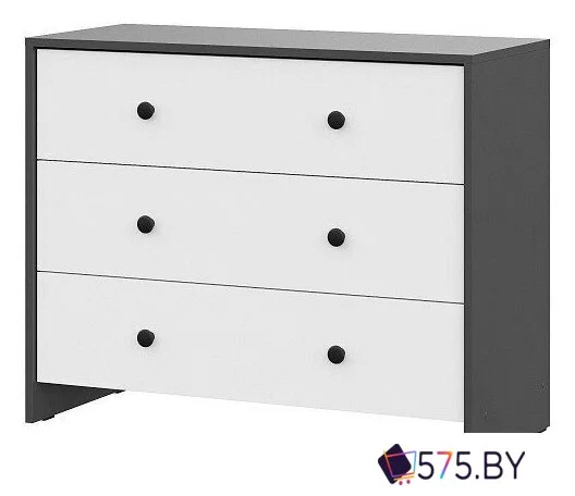 Комод NN мебель Дольче 00-00113544 (графит/белый) в магазине 575.by