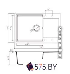 Кухонная мойка Omoikiri Daisen 78-LB-BE в магазине 575.by