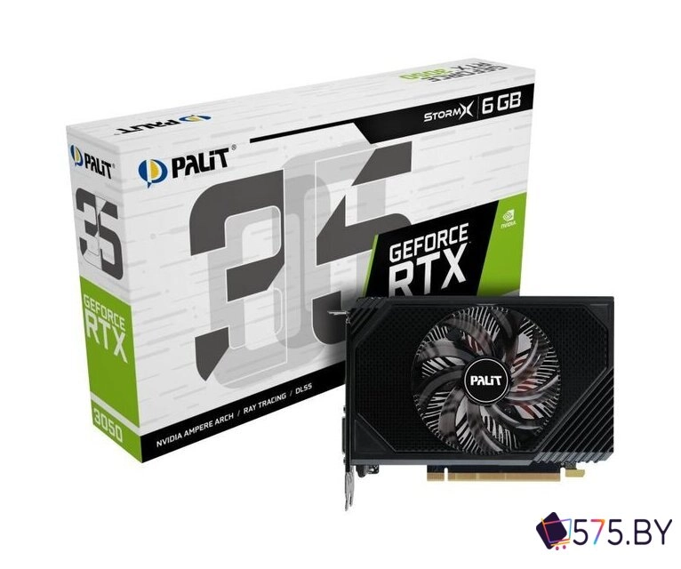 Видеокарта Palit GeForce RTX 3050 StormX 6GB NE63050018JE-1072F в магазине 575.by