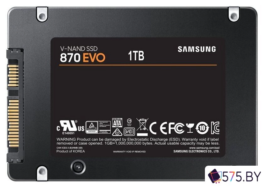 SSD Samsung 870 Evo 1TB MZ-77E1T0BW в магазине 575.by