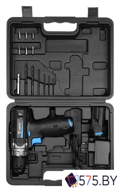 Дрель-шуруповерт Deko ZKCD12 SET6 084-1040 (с 2-мя АКБ, кейс) в магазине 575.by