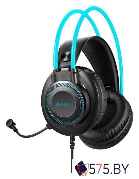 Наушники A4Tech Fstyler FH200U (черный/голубой) в магазине 575.by
