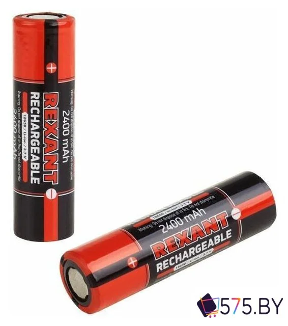 Аккумулятор Rexant 18650 2400mAh 2шт 30-2010-05 в магазине 575.by