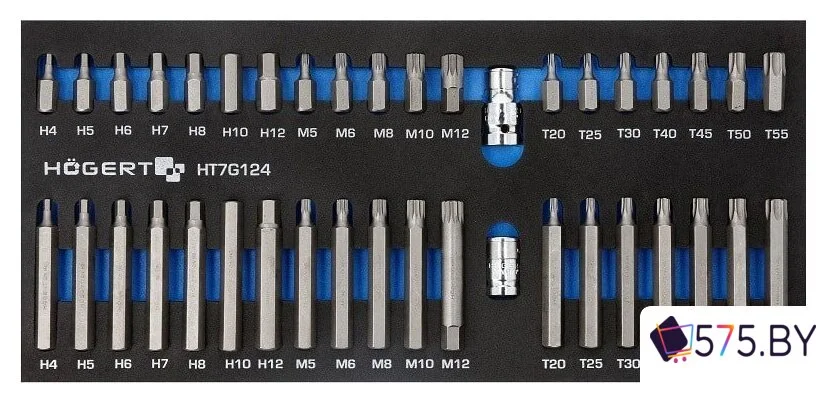 Набор бит Hoegert Technik HT7G124 (40 предметов) в магазине 575.by