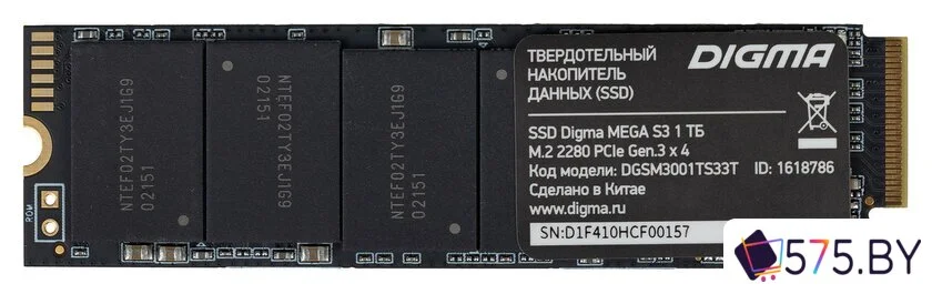 SSD Digma Mega S3 1TB DGSM3001TS33T в магазине 575.by