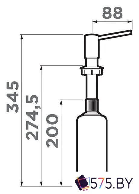 Дозатор для моющего средства Omoikiri OM-02 BL-P (черный) в магазине 575.by