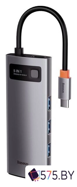 USB-хаб Baseus Metal Gleam Series Multifunctional HUB Type-C Hub Docking Station CAHUB-CX0G в магазине 575.by