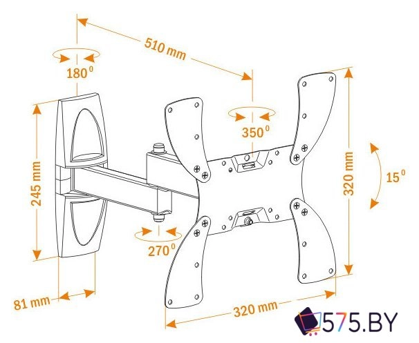 Кронштейн для телевизора Holder LCDS-5046 в магазине 575.by