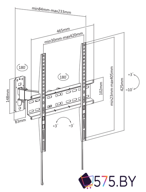 Кронштейн для телевизора Ultramounts UM878 в магазине 575.by