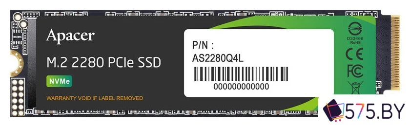 SSD Apacer AS2280Q4L 512GB AP512GAS2280Q4L-1 в магазине 575.by