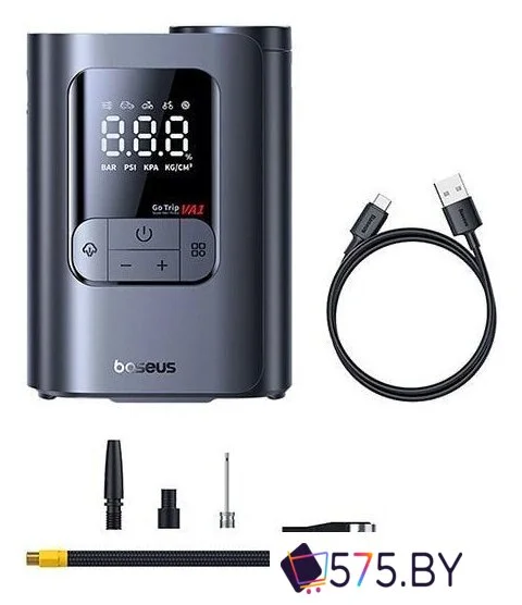 Автомобильный компрессор Baseus GoTrip VA1 Super Mini Wireless Inflator 19-Cylinder Cosmic Black C0119501 в магазине 575.by