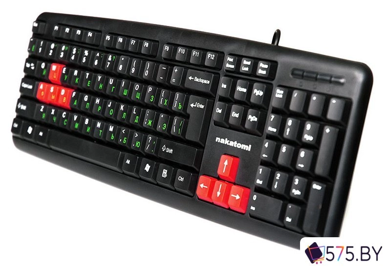Клавиатура Nakatomi KN-02U Black-Red в магазине 575.by