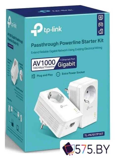 Комплект powerline-адаптеров TP-Link TL-PA7017P KIT в магазине 575.by