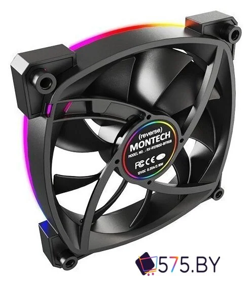 Вентилятор для корпуса Montech RX120 PWM (черный) в магазине 575.by