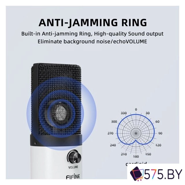 Проводной микрофон FIFINE K669 (белый) в магазине 575.by
