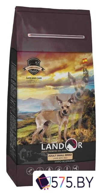 Сухой корм для собак Landor Adult Small Breed Lamb with Rice 3 кг в магазине 575.by