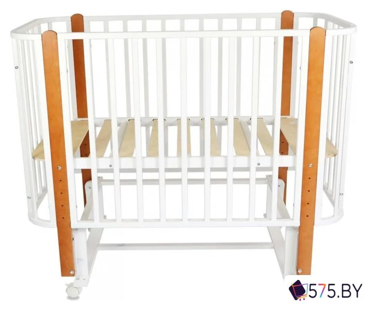 Классическая детская кроватка СКВ-Компани 394001-6 (белый/бук) в магазине 575.by