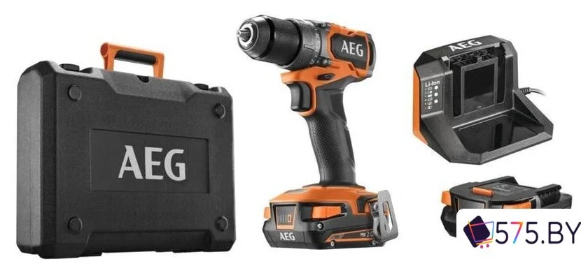 Дрель-шуруповерт AEG Powertools BS18SBL2-202C 4935480056 (с 2-мя АКБ, кейс) в магазине 575.by