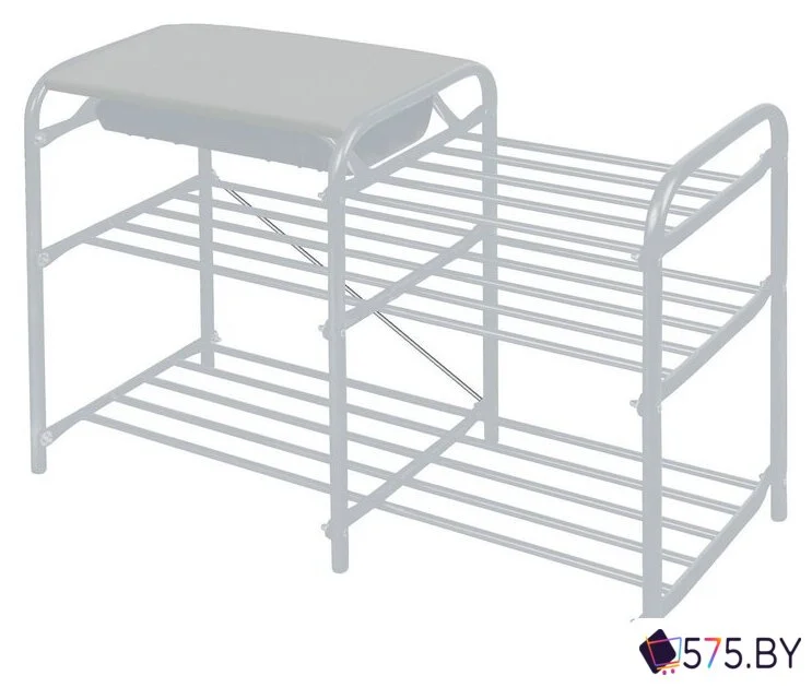 Полка для обуви Nika ЭТЛ5-1/МС (светло-серый/матовый серый) в магазине 575.by