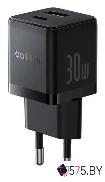 Сетевое зарядное Baseus Palm Fast Charger C+U 30W EU P1011160A113-00 (черный) в магазине 575.by