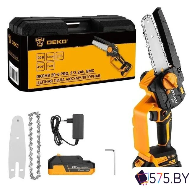 Аккумуляторная пила Deko DKCHS 20-6 Pro 083-2012 (с 2-мя АКБ, кейс) в магазине 575.by