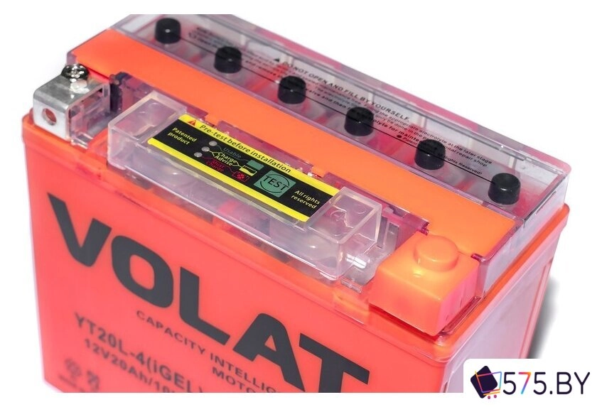 Мотоциклетный аккумулятор VOLAT YTX9-BS(iGEL) (9 А·ч) в магазине 575.by